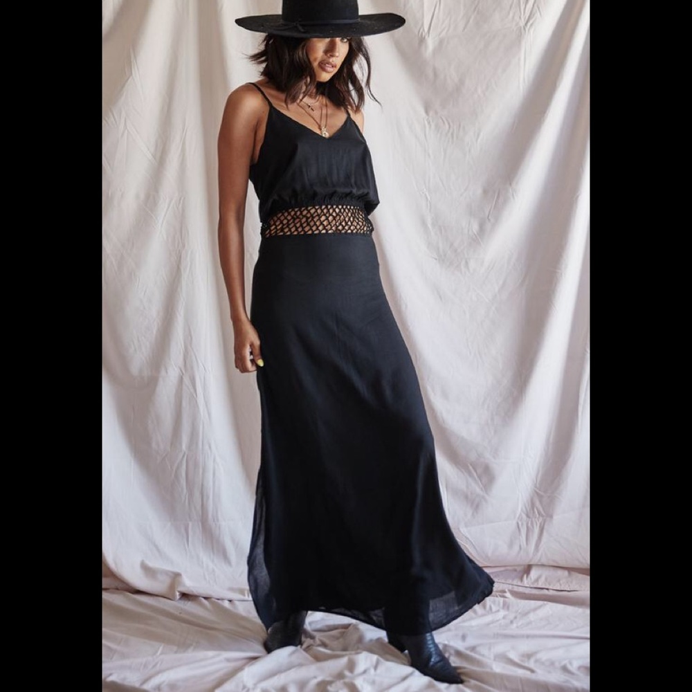 Tiare Hawaii Black mesh maxi